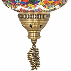Cheap ❤️ (8 Colors) Turkish Moroccan Mosaic Swag Plug In Pendant Ceiling Hanging Light With 15feet Cord Decorated Chain & North American Plug (Multicolor - 6" Diameter) 😉 -Lighting & Ceiling Fans Shop 41QS5b7kcnL