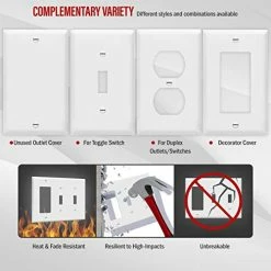 Deals ✔️ Combination Double Toggle/Single Decorator Rocker Outlet Wall Plate, Standard Size 3-Gang Light Switch Cover(4.5" X 6.38"), Polycarbonate Thermoplastic, UL Listed,881231-W, White, Two One ⭐ 15 Deals ✔️ Combination Double Toggle/Single Decorator Rocker Outlet Wall Plate, Standard Size 3-Gang Light Switch Cover(4.5" X 6.38"), Polycarbonate Thermoplastic, UL Listed,881231-W, White, Two One ⭐ -Lighting & Ceiling Fans Shop 41QnSr34ZKL