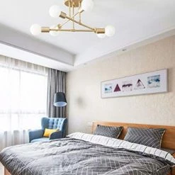 New β Modern Sputnik Chandelier, 6-Light Ceiling Light For Bedroom,Dining Room,Kitchen,Office (Gold) π 10 New β Modern Sputnik Chandelier, 6-Light Ceiling Light For Bedroom,Dining Room,Kitchen,Office (Gold) π -Lighting & Ceiling Fans Shop 41QnqwQbldL