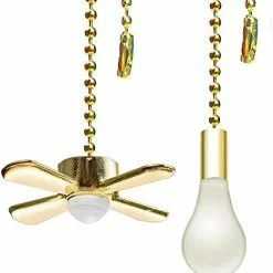Hot Sale 🔔 Ceiling Fan Pull Chain Ornaments Extension Chains With Decorative Light Bulb And Fan Cord 13.6 Inches Fan Pull Chain Set For Ceiling Light Lamp Fan Chain (Nickel) Pull Chain(nickel) 👏 -Lighting & Ceiling Fans Shop 41QvOm2OcS. AC