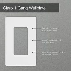 Hot Sale 👍 Claro 1 Gang Decorator/Rocker Wallplate, Gloss, White (1-Pack) | CW-1-WH 🎉 -Lighting & Ceiling Fans Shop 41RFaRKQuZL