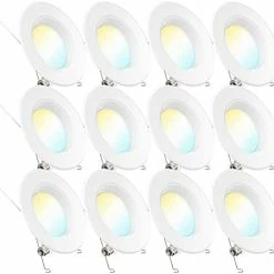 Best reviews of ❤️ 12 Pack 5/6 Inch LED Can Lights Retrofit Recessed Lighting, Selectable 2700K/3000K/3500K/4000K/5000K Dimmable, Baffle Trim, 13W=75W, 965 LM, Replacement Conversion Kit, UL Energy Star 2700k Soft White 💯 -Lighting & Ceiling Fans Shop 41RxDohysAL. AC