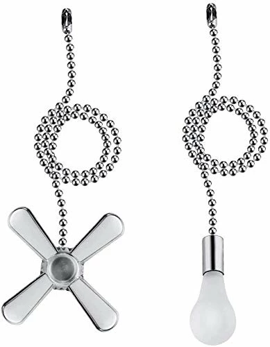 Top 10 🛒 Sunswan Ceiling Fan Pull Chain, 2pcs 3mm Diameter Beaded Ball Fan Pull Chain , 13.6 Inches Fan Pulls Set With Connector(Nickel ) 🌟 3 Top 10 🛒 Sunswan Ceiling Fan Pull Chain, 2pcs 3mm Diameter Beaded Ball Fan Pull Chain , 13.6 Inches Fan Pulls Set With Connector(Nickel ) 🌟