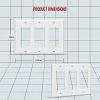 Brand new 💯 Decorator Light Switch Or Receptacle Outlet Wall Plate, Gloss Finish, Size 3-Gang 4.50" X 6.38", Polycarbonate Thermoplastic, 8833-W, White 😉 -Lighting & Ceiling Fans Shop 41T3LAz8QuS