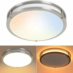 Buy 🔥 13 Inch Flush Mount LED Ceiling Light Fixture, 2700K/3000K/3500K/4000K/5000K Adjustable Ceiling Lights, Brushed Nickel Saturn Dimmable Lighting For Hallway Bathroom Kitchen Or Stairwell, ETL Listed Oil Rubbed Bronze.2 ⭐ -Lighting & Ceiling Fans Shop 41TZoaQdBmL. AC