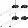 Best Pirce ✨ Linkable LED Shop Light For Garage, 4400lm, 4FT 42W Utility Light Fixture, 5000K Daylight LED Workbench Light W/Plug [250W Equivalent]Hanging Or Surface Mount, Black - 4 Pack ETL ❤️ -Lighting & Ceiling Fans Shop 41TinsYdK2L
