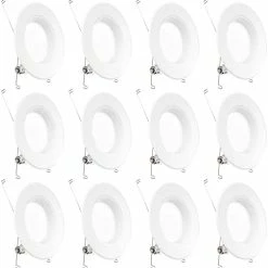 Best reviews of ❤️ 12 Pack 5/6 Inch LED Can Lights Retrofit Recessed Lighting, Selectable 2700K/3000K/3500K/4000K/5000K Dimmable, Baffle Trim, 13W=75W, 965 LM, Replacement Conversion Kit, UL Energy Star 2700k Soft White 💯 -Lighting & Ceiling Fans Shop 41Txt8tFyiL. AC