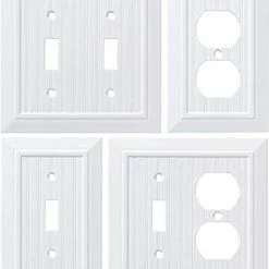 Best deal 😍 W35268-PW-C Classic Beadboard Double Switch Wall Plate/Switch Plate/Cover, Pure White 🎁 -Lighting & Ceiling Fans Shop 41U9h6Yqb1L