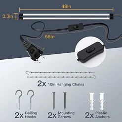 Coupon ๐ 4 Pack Linkable LED Utility Shop Light, 4 FT, 4000 LM, 48 Inch Integrated Fixture For Garage, 40W Equivalent 250W, 5000K Daylight, Surface + Suspension Mount, Black New 6500k Black ๐คฉ 16 Coupon ๐ 4 Pack Linkable LED Utility Shop Light, 4 FT, 4000 LM, 48 Inch Integrated Fixture For Garage, 40W Equivalent 250W, 5000K Daylight, Surface + Suspension Mount, Black New 6500k Black ๐คฉ -Lighting & Ceiling Fans Shop 41URdolr6GS