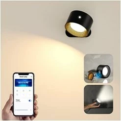 Best Sale 🥰 LED Wall Mounted Reading Lights, Wall Sconces With USB Charging Port 3 Brightness Levels 1800mAH Battery Magnetic Ball 360°Rotation Dimmable Touch Control, Lamps For Kids Study Bedside Closet A-black 🎁 -Lighting & Ceiling Fans Shop 41UtQiOZoL. AC