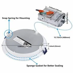 Discount 🔔 12-Pack 6 Inch LED Recessed Lighting With Junction Box, CRI90, 5CCT Dimmable Ultra-Thin Recessed Downlight, 2700K3000K3500K4000K5000K Color Temperature Selectable, ETL & ES Cool White (4000k) 🔥 -Lighting & Ceiling Fans Shop 41VPubLGAYL