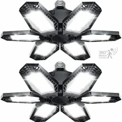 Hot Sale 😀 Metal LED Garage Lights 2 Pack 150W Garage Light 15000LM LED Garage Lights With 5+1 Multi-Position Panels Deformable E26/E27 Garage Lighting LED Shop Light 6500K Daylight For Garage Basement ✨ -Lighting & Ceiling Fans Shop 41VTnXwJhPL. AC