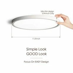 Brand new 🥰 Flush Mount 12 Inch Ceiling Light (Milk White Shell), 20W Surface Mount LED Light Fixture For Bedroom Kitchen,3 Color Temperatures In One(3000k/4000k/6500k),0.94 Inch Thickness Round 🔔 19 Brand new 🥰 Flush Mount 12 Inch Ceiling Light (Milk White Shell), 20W Surface Mount LED Light Fixture For Bedroom Kitchen,3 Color Temperatures In One(3000k/4000k/6500k),0.94 Inch Thickness Round 🔔 -Lighting & Ceiling Fans Shop 41VVHJJuQ5L