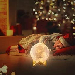 Wholesale ⌛ Moon Lamp, 16 Colors Moon Night Light With Stand & Remote &Touch Control And USB Rechargeable Decorative Light Up Moon Lamp For Baby Kids Lover 🥳 Birthday Party Gifts(4.8 Inch) 🌟 -Lighting & Ceiling Fans Shop 41WEsArtDpL