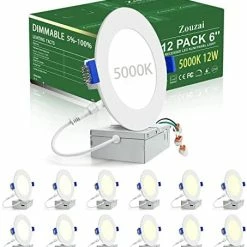 New ❤️ 12 Pack 6 Inch 5CCT Ultra-Thin LED Recessed Ceiling Light With Junction Box, 2700K-5000K Selectable, Dimmable Led Downlight,13W Eqv 120W, Led Can Lights- ETL 1 Pack 5cct 😍 28 New ❤️ 12 Pack 6 Inch 5CCT Ultra-Thin LED Recessed Ceiling Light With Junction Box, 2700K-5000K Selectable, Dimmable Led Downlight,13W Eqv 120W, Led Can Lights- ETL 1 Pack 5cct 😍 -Lighting & Ceiling Fans Shop 41WFeDeFtVL. AC