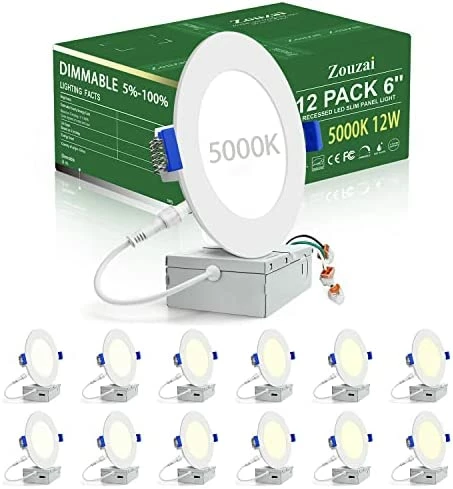 New ❤️ 12 Pack 6 Inch 5CCT Ultra-Thin LED Recessed Ceiling Light With Junction Box, 2700K-5000K Selectable, Dimmable Led Downlight,13W Eqv 120W, Led Can Lights- ETL 1 Pack 5cct 😍 14 New ❤️ 12 Pack 6 Inch 5CCT Ultra-Thin LED Recessed Ceiling Light With Junction Box, 2700K-5000K Selectable, Dimmable Led Downlight,13W Eqv 120W, Led Can Lights- ETL 1 Pack 5cct 😍 - Image 12