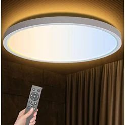 Coupon 🛒 Smart Ceiling Light Fixture 12Inch - 24W Smart Led Ceiling Light Ultra Thin Color Changing RGB Ceiling Light - App Control 2400lm 3000K-6500K Dimmable - 2.4GHzWi-Fi Compatible With Alexa Google Home 5.backlit Rgb 1pack 2800lm(white) ✔️ -Lighting & Ceiling Fans Shop 41WgbUznnUL. AC