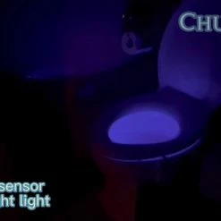 New 🎁 16-Color Toilet Night Light, Motion Sensor Activated Bathroom LED Bowl Nightlight, Unique & Funny Gifts Idea For Dad Teen Boy Kids Men 👩 Women, Cool Fun Gadgets For Stocking Stuffers 😀 -Lighting & Ceiling Fans Shop 41Wpwnun8oL