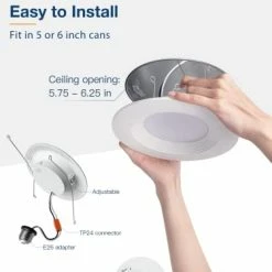 Hot Sale 🎉 5/6 Inch 3CCT LED Recessed Lighting 12 Pack, Dimmable, IC & Damp Rated, 12.5W=100W, 950LM Can Lights With Baffle Trim, 3000K/4000K/5000K Selectable, Retrofit Installation - ETL & FCC Certified 2700k/3000k/4000k/5000k/6000k-5cct 🌟 -Lighting & Ceiling Fans Shop 41XDy9jcoHL