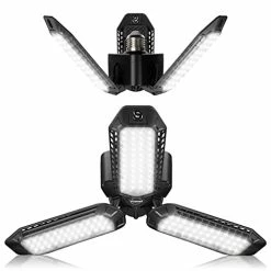 Hot Sale ⭐ Garage Light - LED Garage Light 2 Pack - 8000LM Glare-Free 360° Illuminator Garage Light - 60W 6500K Deformable Garage LED Light - E26/E27 Garage Light For Basements, Barn, Farmhouse And Attics 🔔