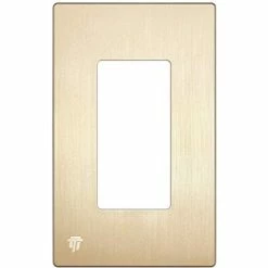 Wholesale 🤩 Elite Series Screwless Decorator Wall Plate Child Safe Outlet Cover, Gloss Finish, Size 1-Gang 4.68" H X 2.93" L, Unbreakable Polycarbonate Thermoplastic, SI8831-BGD, Brushed Gold ❤️