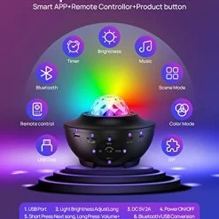 Outlet 🧨 Suyeeson Galaxy Projector Star Projector, 🎄 Christmas Room Decor Light For Kids And Adults, Smart Night Light For Bedroom With Bluetooth Speaker, APP Control, Remote Control 🥰 -Lighting & Ceiling Fans Shop 41YXKIuOO8L