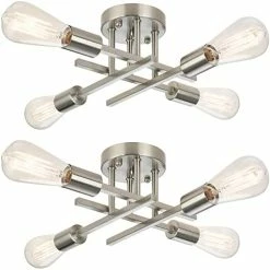 Discount 🔥 Industrial 4-Light Semi Flush Mount Ceiling Light Fixture, Modern Farmhouse Lighting Matte Black, Rustic Sputnik Chandelier Ceiling Lamp For Kitchen Bedroom Living Room Bathroom Hallway Entryway 😉 -Lighting & Ceiling Fans Shop 41YkRtUKUXL. AC