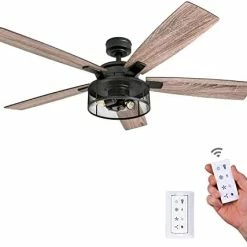 Discount ⭐ Rnegie - 52-in Dual Mount Indoor Fan With Remote Control - LED Ceiling Fan With Light - Industrial Room Fan With Dual Finish Blades - Model 50614-01 (Matte Black) ✔️ 19 Discount ⭐ Rnegie - 52-in Dual Mount Indoor Fan With Remote Control - LED Ceiling Fan With Light - Industrial Room Fan With Dual Finish Blades - Model 50614-01 (Matte Black) ✔️ -Lighting & Ceiling Fans Shop 41Z2mretw6L. AC