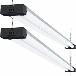 Budget 😉 ED Shop Light For Workshop Garage 4FT, Plug In Linkable Industrial Utility Fixture, 5000K Daylight, 40W=260W, 4100 LM, Integrated T8, Hanging/Mounted, Pull Chain, Energy Star 2 Pack 6000k White 🔔 -Lighting & Ceiling Fans Shop 41a 7E25FOL. AC 1