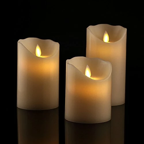 Buy π Antizer Flameless Candles 4" 5" 6" Set Of 3 Ivory Dripless Real Wax Pillars Include Realistic Dancing LED Flames And 10-Key Remote Control With 24-Hour Timer Function 400+ Hours By 2 AA Batteries Burgundy βοΈ 3 Buy π Antizer Flameless Candles 4" 5" 6" Set Of 3 Ivory Dripless Real Wax Pillars Include Realistic Dancing LED Flames And 10-Key Remote Control With 24-Hour Timer Function 400+ Hours By 2 AA Batteries Burgundy βοΈ