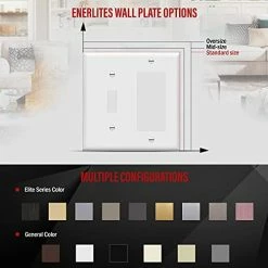 Best deal 🛒 Nerlites 881131-W Decorator/Toggle Switch Wall Plate Combination, 2-Gang, White, Standard Size, Unbreakable Polycarbonate, Replacement Receptacle Faceplates Outlet Cover 🌟 19 Best deal 🛒 Nerlites 881131-W Decorator/Toggle Switch Wall Plate Combination, 2-Gang, White, Standard Size, Unbreakable Polycarbonate, Replacement Receptacle Faceplates Outlet Cover 🌟 -Lighting & Ceiling Fans Shop 41cSYkEyQfS