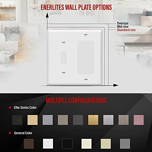 Best deal 🛒 Nerlites 881131-W Decorator/Toggle Switch Wall Plate Combination, 2-Gang, White, Standard Size, Unbreakable Polycarbonate, Replacement Receptacle Faceplates Outlet Cover 🌟 5 Best deal 🛒 Nerlites 881131-W Decorator/Toggle Switch Wall Plate Combination, 2-Gang, White, Standard Size, Unbreakable Polycarbonate, Replacement Receptacle Faceplates Outlet Cover 🌟 - Image 3