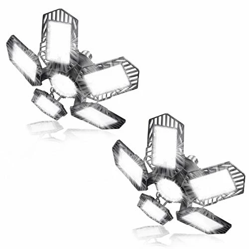Coupon π 2-Pack Garage Lights 150W Garage LED Light - 15000LM 6500K Deformable Garage Light Ceiling LED With 6 Glow Panels Screw In Garage Lighting With E26/E27 Screw Socket For Basement Workshop Warehouse π 3 Coupon π 2-Pack Garage Lights 150W Garage LED Light - 15000LM 6500K Deformable Garage Light Ceiling LED With 6 Glow Panels Screw In Garage Lighting With E26/E27 Screw Socket For Basement Workshop Warehouse π