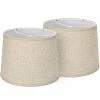 Cheap 🌟 Lampshades Set Of 2, Drum Lampshades 11.6" Top X 12.6" Bottom X 9.8" High, Seaside Village Medium Lampshades (Spider Fitter), Beige Lampshades Natural Linen Hand Craft ✔️ -Lighting & Ceiling Fans Shop 41cwBThvfmL
