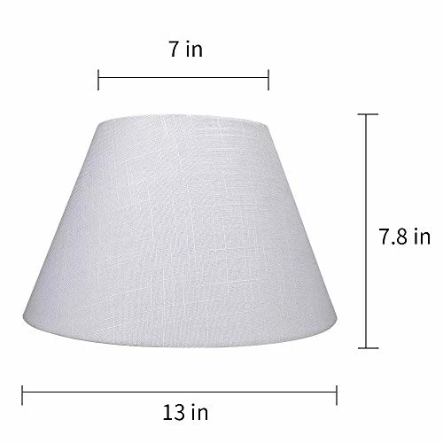 Best deal ❤️ Medium Lamp Shade, Barrel Fabric Lampshade For Table Lamp And Floor Light, 7x13x7.8 Inch,Natural Linen Hand Crafted, Spider (White) 🛒 4 Best deal ❤️ Medium Lamp Shade, Barrel Fabric Lampshade For Table Lamp And Floor Light, 7x13x7.8 Inch,Natural Linen Hand Crafted, Spider (White) 🛒 - Image 2