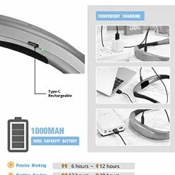 Coupon 🎁 LED Neck Reading Light, Book Light For Reading In Bed, 3 Colors, 6 Brightness Levels, Bendable Arms, Rechargeable, Long Lasting, Perfect For Reading, Knitting, Camping, Repairing New Pink 🔥 -Lighting & Ceiling Fans Shop 41dVE3la4GL