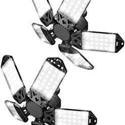 Coupon 🤩 4-Pack LED Garage Lights, 50W LED Shop Light With 3 Ultra Bright Adjustable Panels, 5000LM 6500K Deformable Ceiling Lights For Garage, Attic, Basement, E26/E27 Base 4+1 Panels (ul Listed) ⌛ -Lighting & Ceiling Fans Shop 41dcG5i6nOL. AC