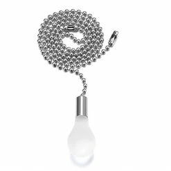 Deals 😉 Ceiling Fan Pull Chain Extender With Decorative Frosted Glass Bulb And Fan Cord, Fit All Standard 3mm Diameter Ceiling Fans And Light Fixtures Factory Pull (Lengthened 24 Inch, Silver) 😀 -Lighting & Ceiling Fans Shop 41dm2i0Gj6L