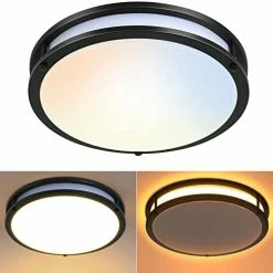 Buy 🔥 13 Inch Flush Mount LED Ceiling Light Fixture, 2700K/3000K/3500K/4000K/5000K Adjustable Ceiling Lights, Brushed Nickel Saturn Dimmable Lighting For Hallway Bathroom Kitchen Or Stairwell, ETL Listed Oil Rubbed Bronze.2 ⭐ -Lighting & Ceiling Fans Shop 41e T2iHiaL. AC