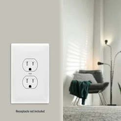 Brand new 😍 Jumbo Duplex Receptacle Outlet Wall Plate, Electrical Outlet Covers, Gloss Finish, Over-Size 1-Gang 5.5" X 3.5", Polycarbonate Thermoplastic, 8821O-W-10PCS, White (10 Pack) 😀 -Lighting & Ceiling Fans Shop 41fErhAqZkL