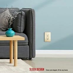 Wholesale 🤩 Elite Series Screwless Decorator Wall Plate Child Safe Outlet Cover, Gloss Finish, Size 1-Gang 4.68" H X 2.93" L, Unbreakable Polycarbonate Thermoplastic, SI8831-BGD, Brushed Gold ❤️ -Lighting & Ceiling Fans Shop 41fZNgMmMkL