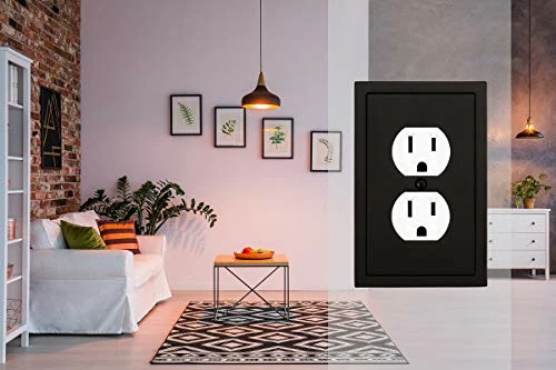Best Pirce ๐ฏ Modern Edge Decorative Wall Plate Switch Plate Outlet Cover, Durable Solid Zinc Alloy (Single Duplex 2PK, Matte Black) ๐ฏ 6 Best Pirce ๐ฏ Modern Edge Decorative Wall Plate Switch Plate Outlet Cover, Durable Solid Zinc Alloy (Single Duplex 2PK, Matte Black) ๐ฏ - Image 4