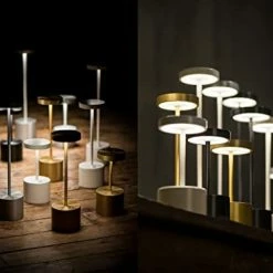 Deals 🎉 2 Pack Rechargeable Table Lamp, LED Cordless Desk Lamp,5000mAh Battery Operated Portable Table Light,3 Color Stepless Dimming Up To 40 Hours Usage For Restaurant/Indoor/Outdoor(Black) ❤️ -Lighting & Ceiling Fans Shop 41frxSoBLcL