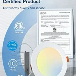 Best Sale 🧨 12 Pack 6 Inch 5CCT Ultra-Thin LED Recessed Ceiling Light With Junction Box, 2700K/3000K/3500K/4000K/5000K Selectable, 12W Eqv 110W, Dimmable Canless Wafer Downlight, 1050LM High Brightness -ETL 5000k/4000k/3000k - 3cct White ⭐ -Lighting & Ceiling Fans Shop 41gFamAMo8L