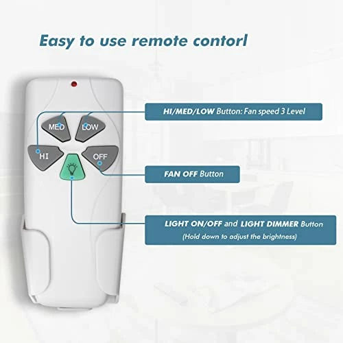 Outlet π Warmiplanet Flush Mount Ceiling Fan With Lights Remote Control, 52-Inch, Brushed Nickel (3-Blades) Black π 5 Outlet π Warmiplanet Flush Mount Ceiling Fan With Lights Remote Control, 52-Inch, Brushed Nickel (3-Blades) Black π - Image 3