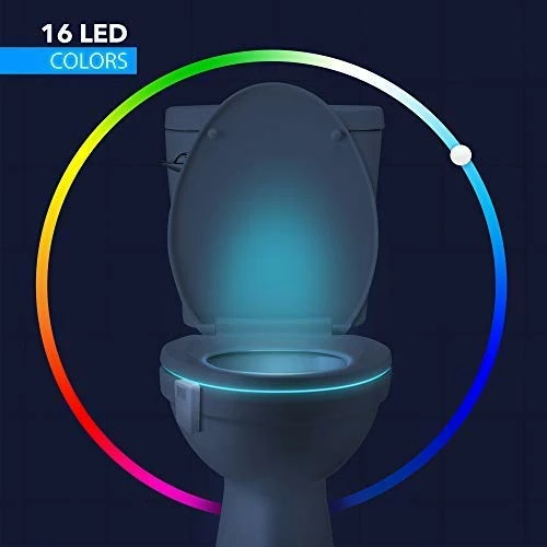 Coupon 😉 2 Pack Toilet Night Lights, 16-Color Changing LED Bowl Nightlight With Motion Sensor Activated Detection, Cool Fun Bathroom Accessory - Unique & Funny Gadgets For 🎄 Christmas Stocking Stuffers ⌛ 4 Coupon 😉 2 Pack Toilet Night Lights, 16-Color Changing LED Bowl Nightlight With Motion Sensor Activated Detection, Cool Fun Bathroom Accessory - Unique & Funny Gadgets For 🎄 Christmas Stocking Stuffers ⌛ - Image 2