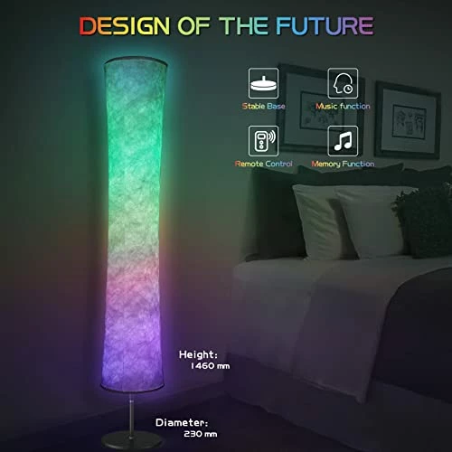 Outlet ๐ฅ Floor Lamp, RGB Color Changing Led Lamp, Smart Lamp Alexa APP Control, Modern Floor Lamp With DIY Mode, Music Sync And White Fabric Shade, Standing Lamp For Living Room Bedroom Game Room Round (non-rgb) High Brightness ๐ 8 Outlet ๐ฅ Floor Lamp, RGB Color Changing Led Lamp, Smart Lamp Alexa APP Control, Modern Floor Lamp With DIY Mode, Music Sync And White Fabric Shade, Standing Lamp For Living Room Bedroom Game Room Round (non-rgb) High Brightness ๐ - Image 6