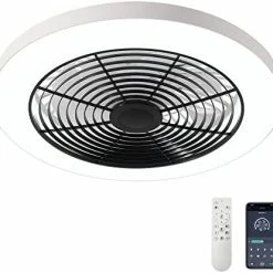 Outlet 😀 Low Profile Ceiling Fan - 19.7" Smart Bladeless Ceiling Fans With Light And Remote,3 Colors Dimmable LED 6 Speeds 8 Blades Enclose Ceiling Fans With Light For Adult Kids Living Room Bedroom Black ✨ 20 Outlet 😀 Low Profile Ceiling Fan - 19.7" Smart Bladeless Ceiling Fans With Light And Remote,3 Colors Dimmable LED 6 Speeds 8 Blades Enclose Ceiling Fans With Light For Adult Kids Living Room Bedroom Black ✨ -Lighting & Ceiling Fans Shop 41ic2u 3lYL. AC