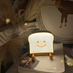 Brand new 🛒 Cute Night Light Toast Bread LED Night Lamp With Rechargeable And Timer, Portable Bedroom Bedside Bed Lamp 🥳 Birthday Gifts Ideas For Tween Teenage Teenager Teen 👧 Girls Boy Kids 👩 Women 🥰 -Lighting & Ceiling Fans Shop 41jD41 VsLL. AC