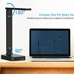 Best Pirce ✨ LED Desk Lamp, Drevet Desk Light With 1 USB Charging Port And 2 AC Power Outlet, 3 Lighting Modes, 3 Level Brightness,1H Timer, Touch Control, Eye-Caring Home Office Foldable Table Lamp (Black) Black-1 Usb ⌛ -Lighting & Ceiling Fans Shop 41l6TK9A3kL